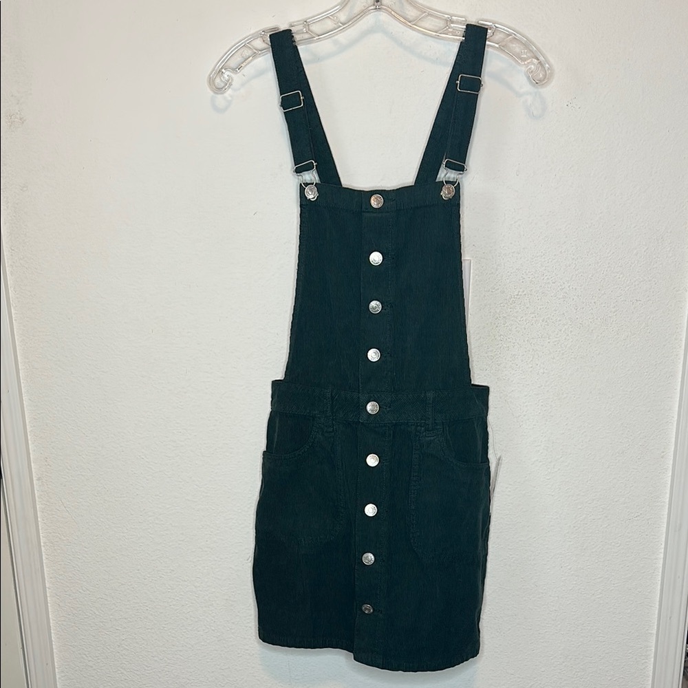 PacSun, US size small. Green Corduroy Overall Dress